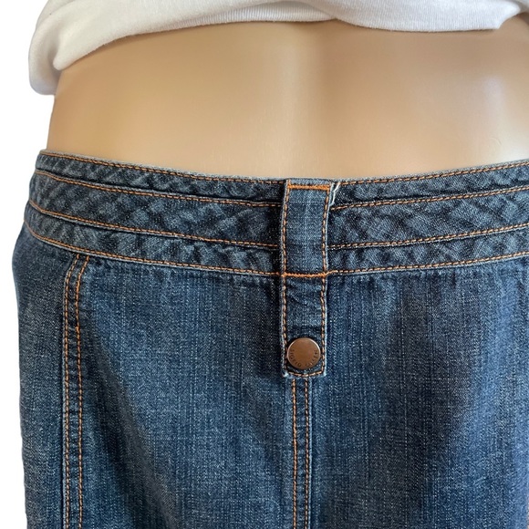 Sigurd Olsen blue denim midi boho skirt size 8P - Picture 8 of 15